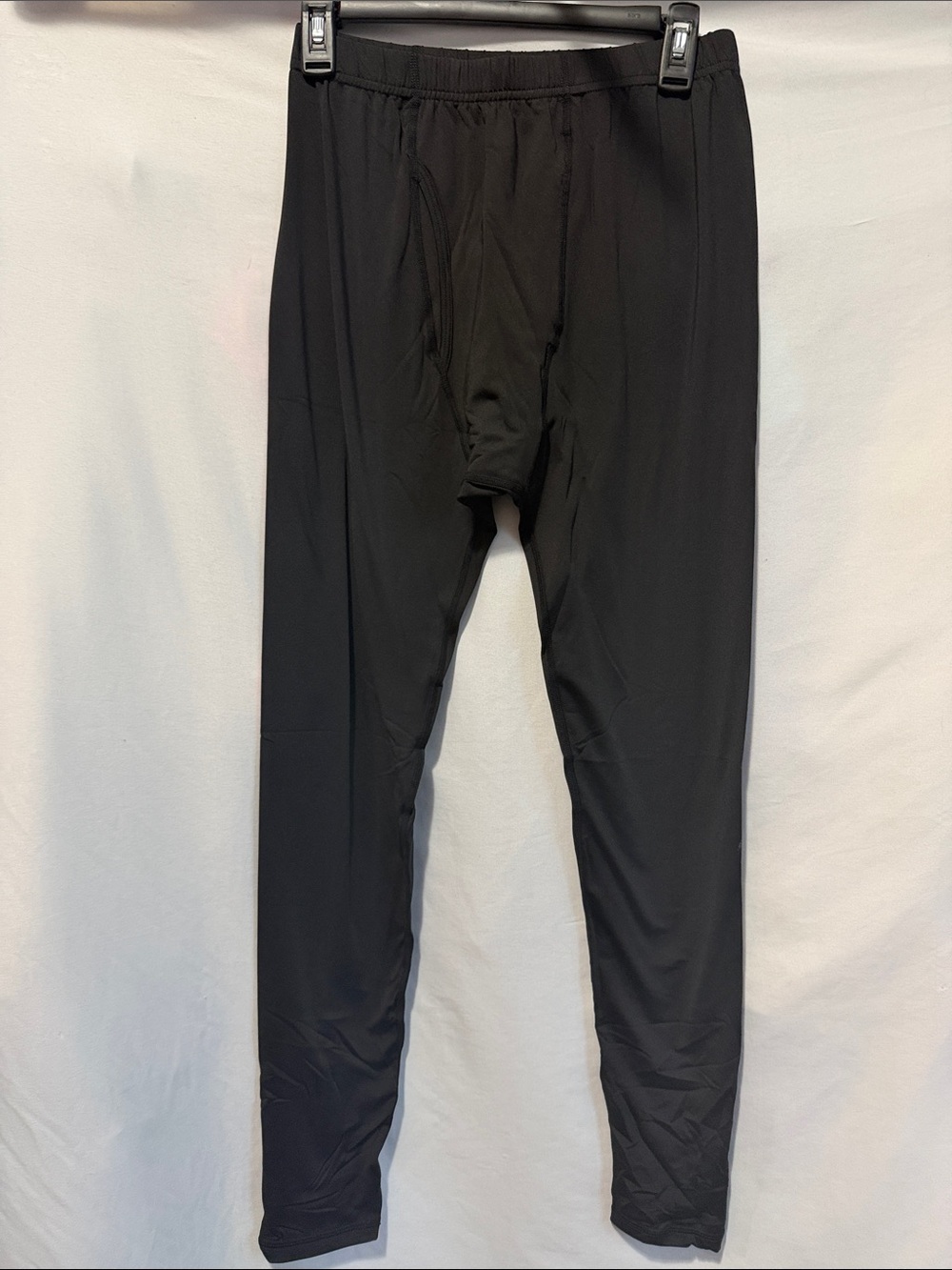 Men's Black Thermal Long Johns - Lightweight Base Layer